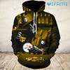 Skeleton In Suit Playing Poker - Steelers All Over Print Hoodie