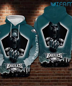 Skyline The Death Green Unique Philadelphia Eagles 3D Hoodie with Custom Print