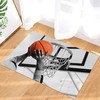 Slam Dunk Basketball Sports Grey Personalized Area Rug for Boys' Room and Living Room Decoration