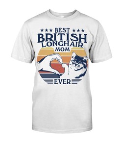 Sleek British Longhair Cat T-Shirt For Women - Celebrate Your Feline Friend In Style