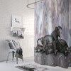 Sleepy Elephants Shower Curtain Set with Matching Bath Accessories