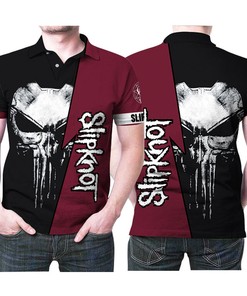 Slipknot Punisher Skull Logo 3D All Over Print Polo Shirt in Personalized Style