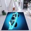 Small Game Room Rug for Boys Bedroom with 3D Controller Gamepad Design