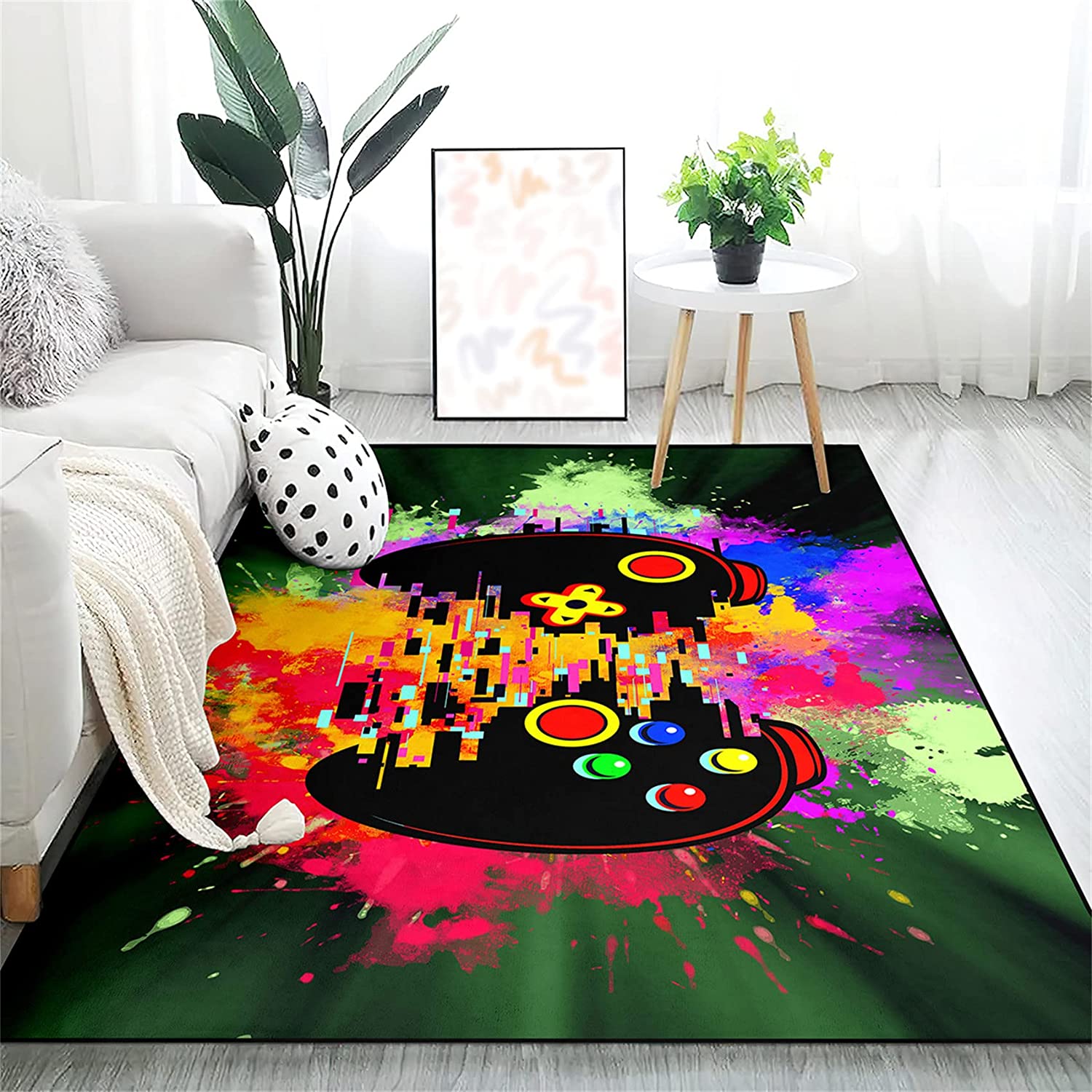 Small Gaming Area Rug for Boys Room with Floor Pad Rugs Standing Mat - Image 4