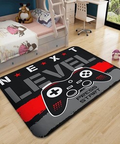 Small Video Game Door Mat for Boys' Bedroom - Cute Cartoon Gamepad Patterns with T-Shirt, Hoodie, Sweatshirt Game room area rugs