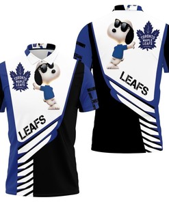 Snoopy Cheers for Toronto Maple Leafs in Fan 3D Polo Shirt