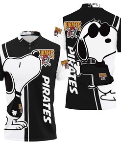 Snoopy Lover 3D Printed Polo Shirt with 3D All Over Print Design for Pittsburgh Pirates Fans