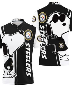 Snoopy Lover 3D Printed Polo Shirt with All Over Print Design Dedicated to Pittsburgh Steelers Fans