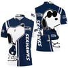 Snoopy Loves Seattle Seahawks: Personalized 3D All Over Print Polo Shirt