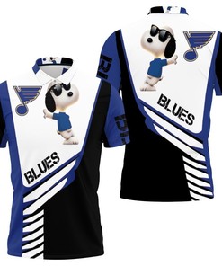 Snoopy Loves The St. Louis Blues And So Will You In Our 3D All-Over Print Polo Shirt