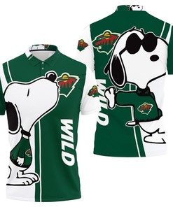Snoopy and the Minnesota Wild come together in this playful 3D printed polo shirt.