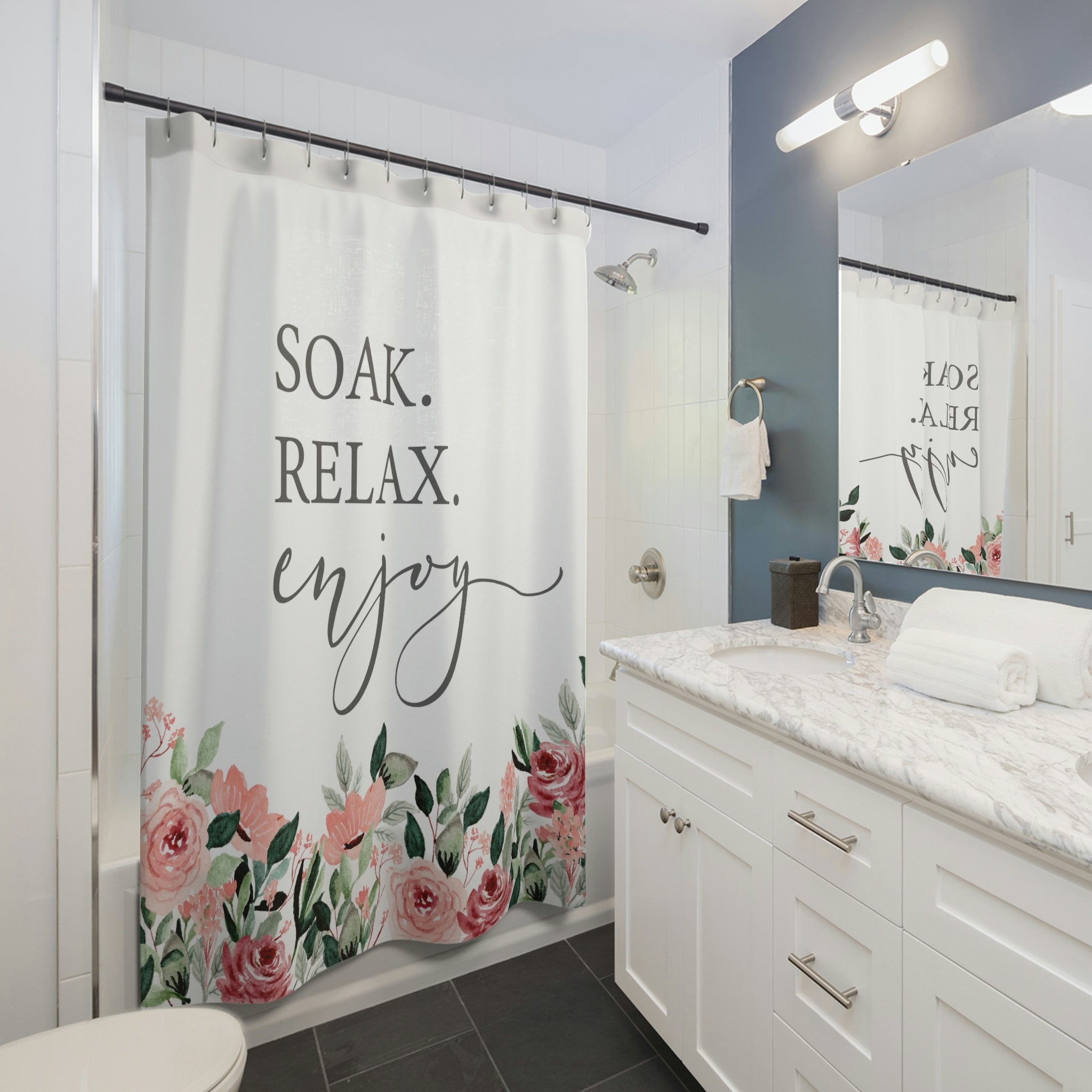 Soak, Relax, and Enjoy with a Unique Women's Bathroom Curtain - Housewarming Gift Included