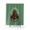 Social Distance in style with this Bigfoot Shower Curtain, The Beast, Sasquatch