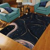 Soft 70s Pink Gold Modern Abstract Art Deco Rug for Stylish Home Decor
