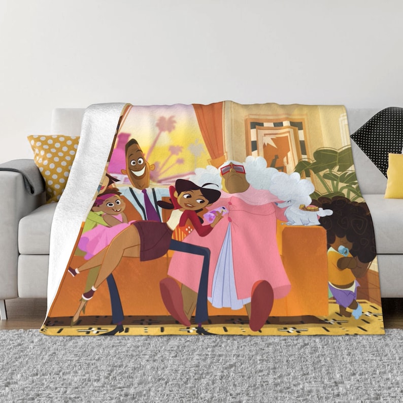 Soft Disney The Proud Family Blanket with Custom Name for Christmas Gifts - Image 3