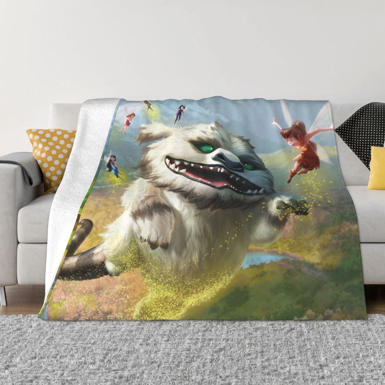 Soft Disney TinkerBell Legend of the NeverBeast Blanket with Custom Name - Image 3