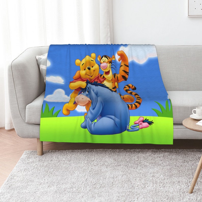Soft Fleece Personalized Disney Eeyore Blanket for Baby Girls and Boys, Custom Name Gift - Image 3