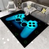 Soft Game Controller Area Rug - Non-Slip Carpet with Unique Gamer Pattern for Living or Bedroom Perfect Home Decor for Gamer Room