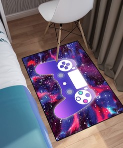 Soft Green Laser Line Gamer Carpet Decor for Dining and Living Room: Comfortable Game Area Rugs