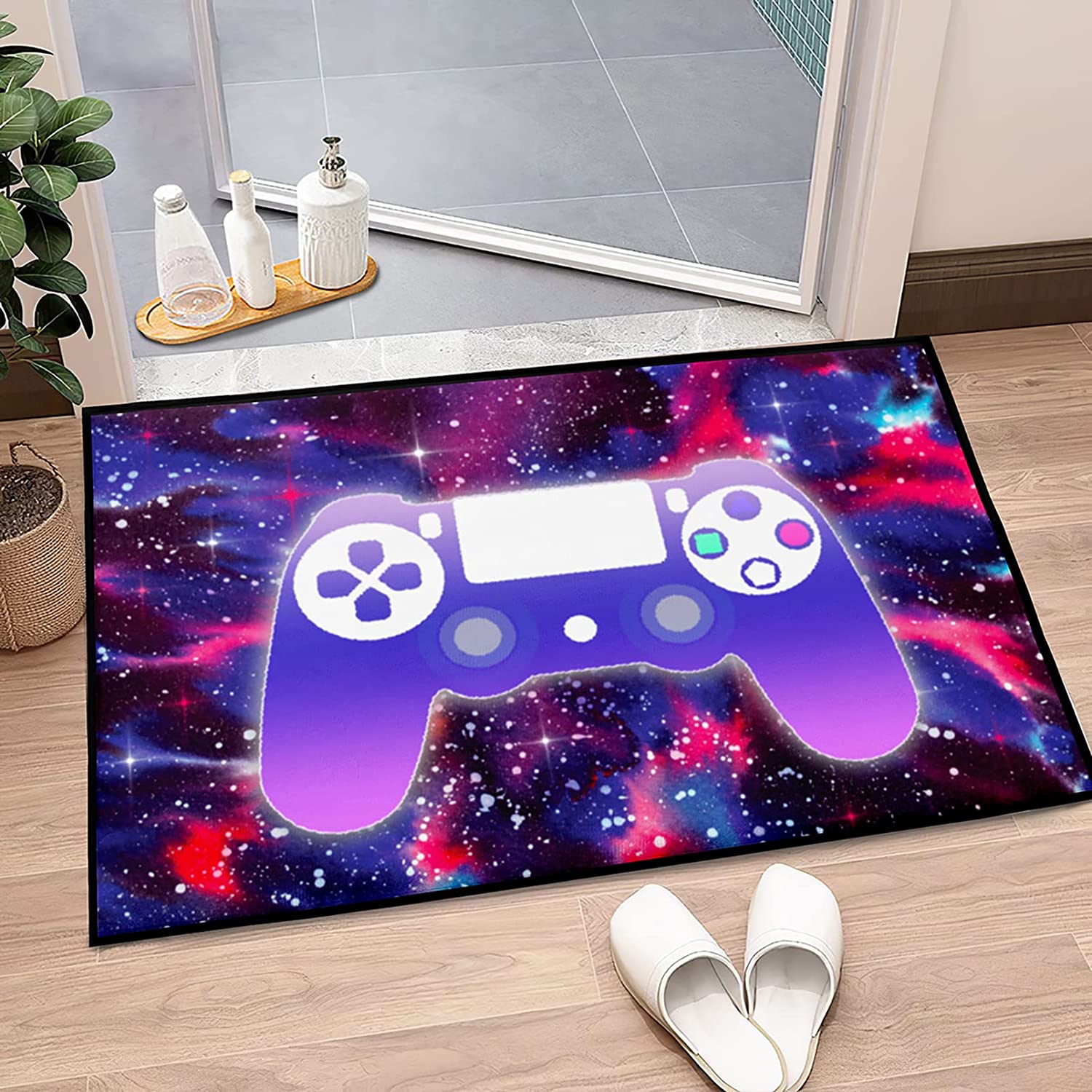 Soft Green Laser Line Gamer Carpet Decor for Dining and Living Room: Comfortable Game Area Rugs - Image 2