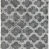 Soft Grey Trellis Modern Shag Area Rug for Comfy Living Room, Dining Room, and Bedroom Floor with Rectangular Version