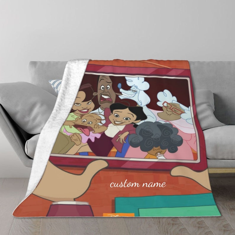Soft Throw Blanket with Disney The Proud Family Characters for Christmas Gifts - Image 2