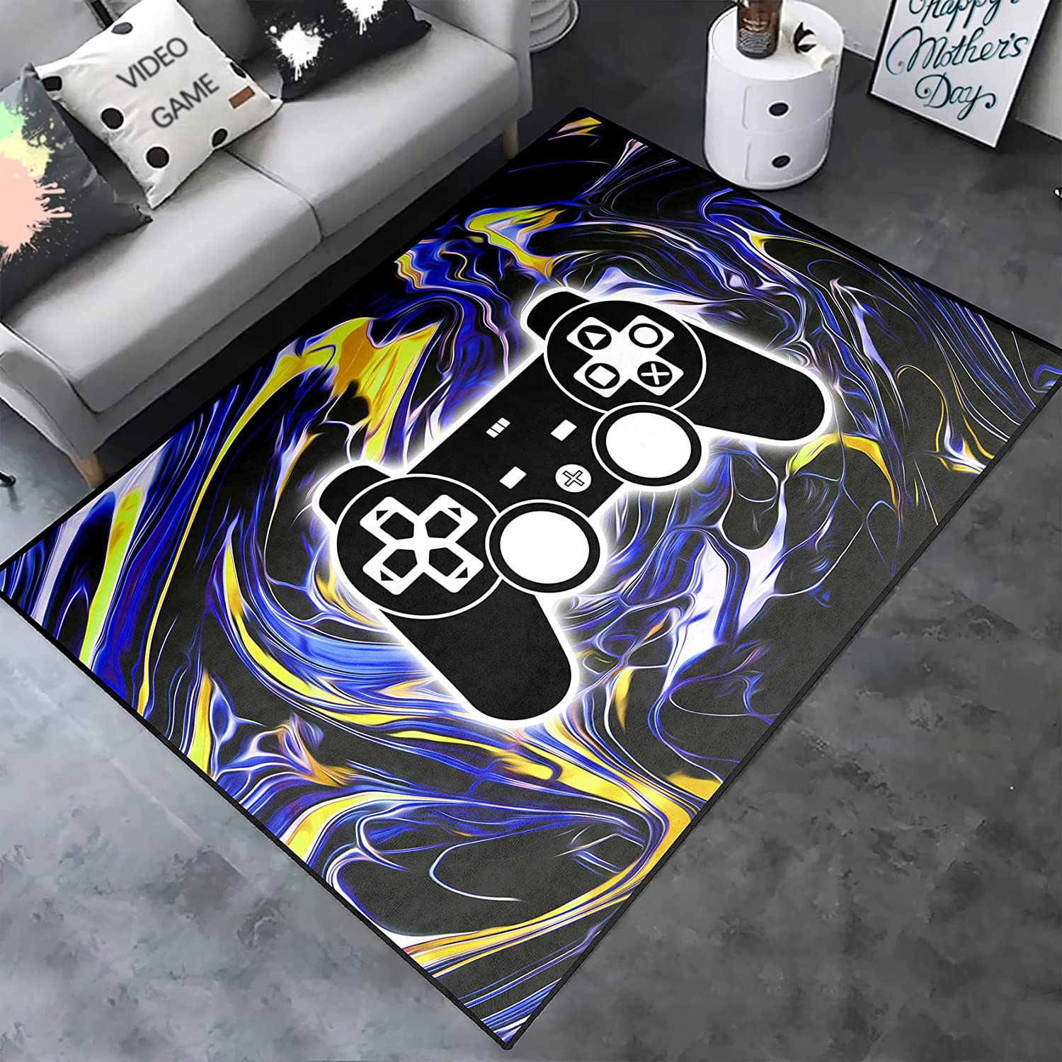 Soft Ultra Gamer Rug for Boys Bedroom or Living Room Decor - Image 2