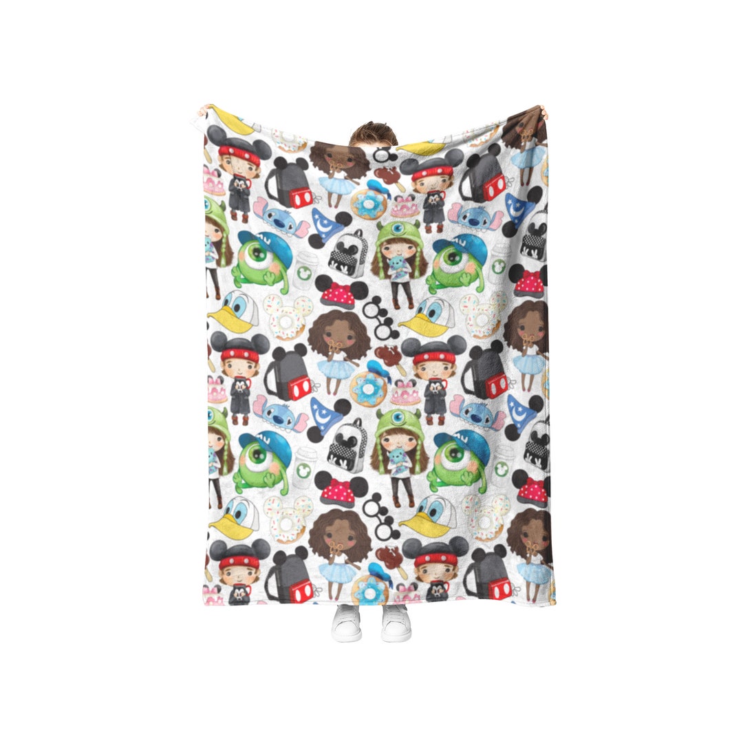 Soft and Cozy Disney Inspired Fleece Blanket - Great for Sofa, Bedroom, Perfect for Disney Blanket Gift