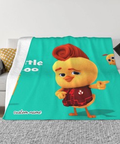 Soft and Warm Disney The Chicken Squad Blanket with Personalized Name, Perfect for Christmas