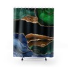Sophisticated Contemporary Shower Curtain for College Dorm & Bathroom Decor - Bath Curtain and Accessories Included