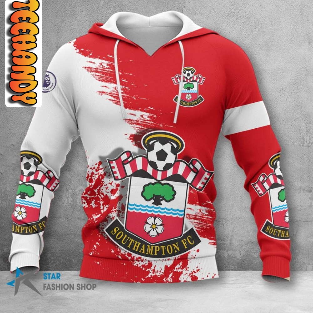 Southampton FC All Over Print 3D Hoodie with Club Logo