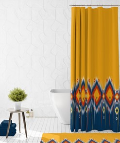 Southwest Boho Bathroom Decor Shower Curtains, Bath Mat, Bath Towels Vintage Bathroom Shower Curtains Print