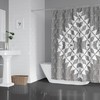 Southwestern Shower Curtain Bohemian Abstract Black and White Bath Curtain with Unique Tribal Bathroom Decor