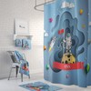 Space Theme Shower Curtain with Galaxy Bath Set