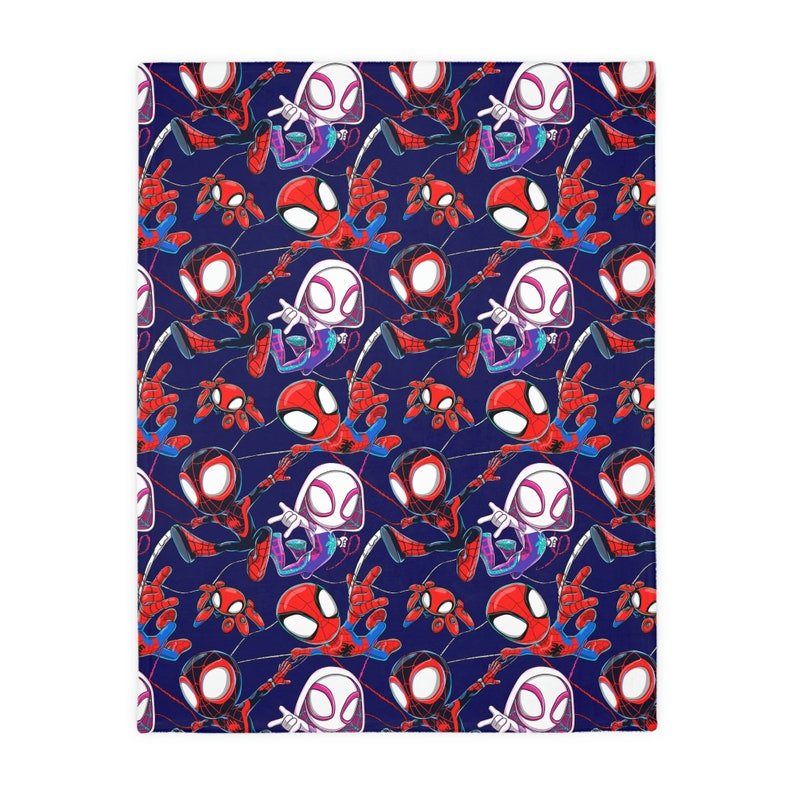 Spiderman Ghost Gwen Miles Spin Spidey Disneyland Blanket, Minky Blanket - Image 3