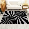 Spiral Black-White Optical Illusion Rug - Perfect Modern Housewarming Living-Room Decoration for Bedrooms