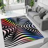 Spiral Vortex Rug - Black and White Custom Area Rug for Living Room or Bedroom