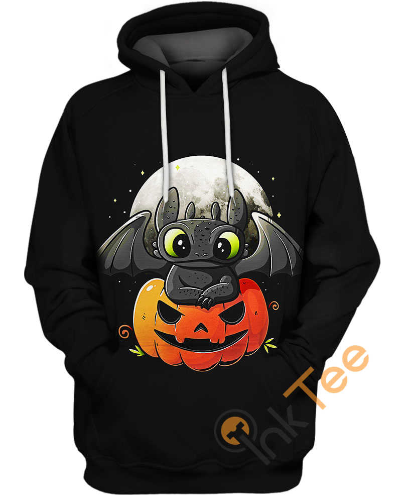 Spooky Toothless Halloween 3D Hoodie for Kids and Adults