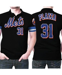 Sport Your Fandom with an Alluring Mike Piazza 31 Mitchell Ness Cooperstown Collection Polo Shirt