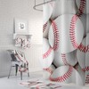 Sports Fanatic Baseball Shower Curtain | 71x74 Sports Shower Curtain | Bathroom Decor | At Home Shower Curtains