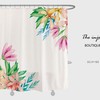 Spring Flowers Shower Curtain, Customizable Size, Plant Floral Bathroom Decor
