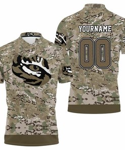 Stand Out at the Game with this Camo Patterned 3D All Over Print Polo Shirt
