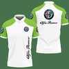 Stand Out in Green: 3D Printed Alfa Romeo NCT-LT Polo Shirt Ver 1 with Breathable Fabric Design