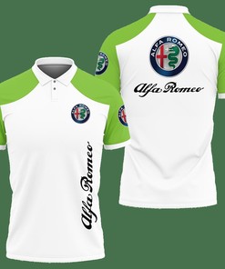 Stand Out in Green: 3D Printed Alfa Romeo NCT-LT Polo Shirt Ver 1 with Breathable Fabric Design