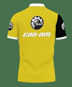 Stand Out in Yellow with Our 3D Printed Can-Am Ttt-Lt Polo Shirt Ver 1 Made from Breathable Fabric