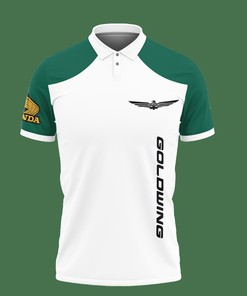 Stand out from the crowd with our green Honda Gold Wing Nct-Lt all over print polo shirt