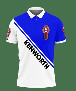 Stand out on the racetrack with this 3D Printed Blue Kenworth VTH-HT Polo Shirt Ver 1