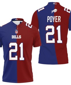 Stand out with a Two Tone Jersey Polo Shirt featuring Jordan Poyer #21, a great player for the Buffalo Bills.