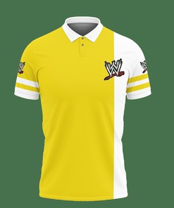 Stand out with the 3D Printed Wwe Tnt-Va Polo Shirt Ver 1 (Yellow) featuring a unique 3D t-shirt birthday design.