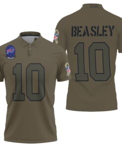 Stand with the Buffalo Bills with Cole Beasley #10 Camo Salute To Service Custom Polo Shirt
